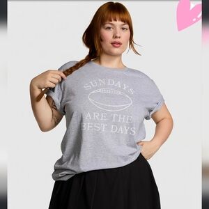 PINK Victoria's Secret Gray Graphic Tee. Size XL